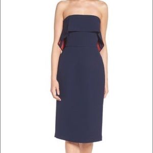 BCBGMAXAZRIA Montana Midi strapless dress